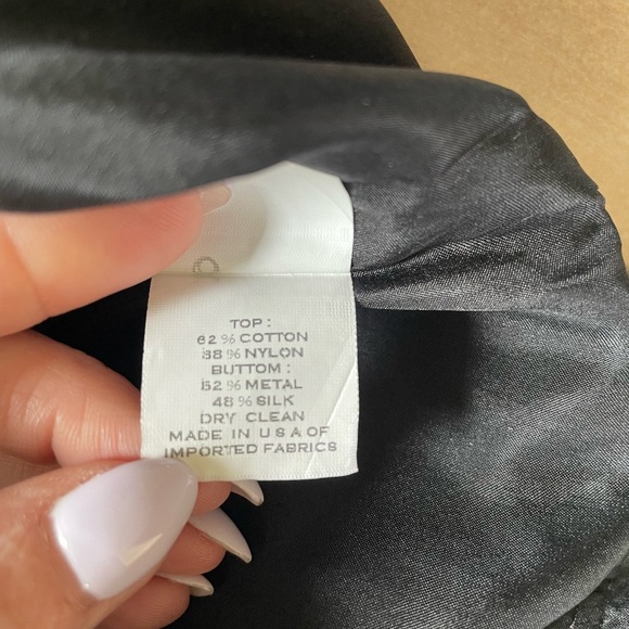 Marc Jacobs Vintage Lace Bustier and Metallic Silk Dress, Lace Straps, Size 0 - Picture 13 of 13